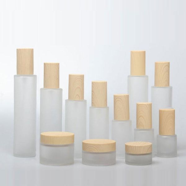 storage bottles & jars transparent frosting glass cosmetics container with wooden cap , cream lotion ,perfume sprayer
storage bottles & jars transparent frosting glass cosmetics container with wooden cap , cream lotion ,perfume sprayer