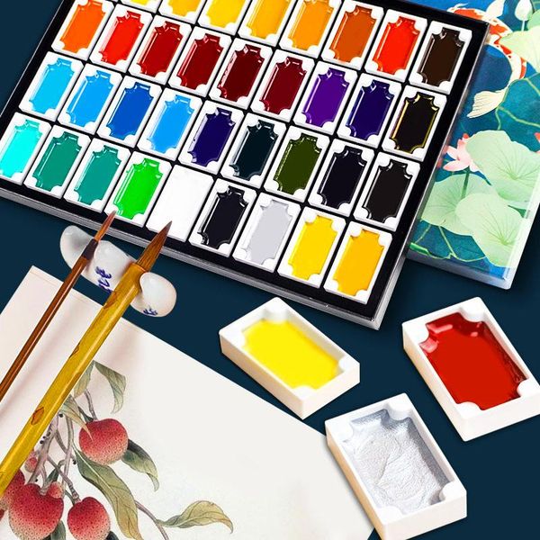 Gift Sets 36 Color Chinese Painting Pigment Square Pearlescent Rock Solid Ink Material Tool Set Meticulous
Gift Sets 36 Color Chinese Painting Pigment Square Pearlescent Rock Solid Ink Material Tool Set Meticulous