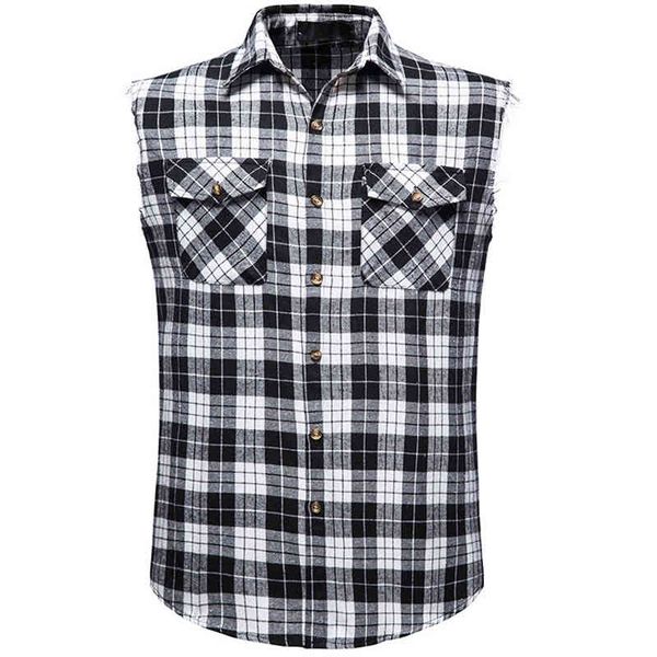 black srtiped shirts men summer brand casual sleeveless mens shirt double cowboy pocket camisas breathable oversize vest 210524, White;black
black srtiped shirts men summer brand casual sleeveless mens shirt double cowboy pocket camisas breathable oversize vest 210524, White;black