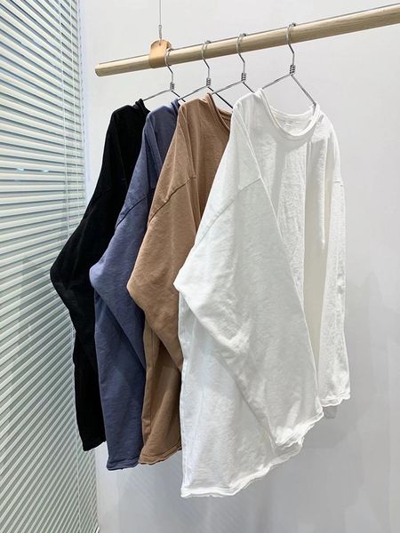 women's t-shirt 2021 all-match simple solid color loose and thin long-sleeved trend, White
women's t-shirt 2021 all-match simple solid color loose and thin long-sleeved trend, White