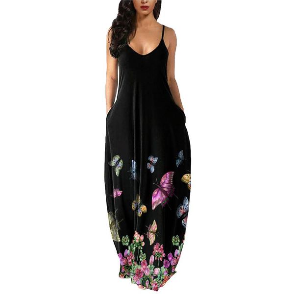 casual dresses 40# spaghetti strap summer dress vintage floral printed sleeveless big swing pockets deep v floor length 2021, Black;gray
casual dresses 40# spaghetti strap summer dress vintage floral printed sleeveless big swing pockets deep v floor length 2021, Black;gray