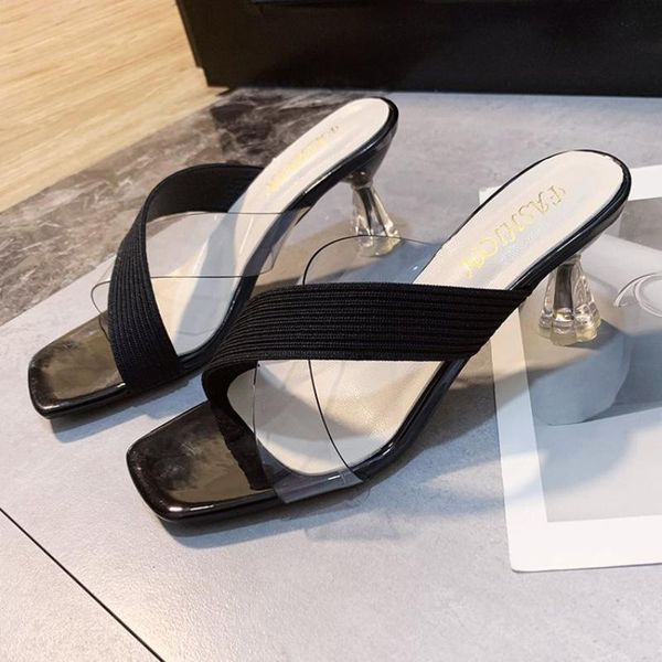 slippers casual women's 2021 fashionable all-match temperament mid heel flying woven word high heels ladies shoes, Black
slippers casual women's 2021 fashionable all-match temperament mid heel flying woven word high heels ladies shoes, Black