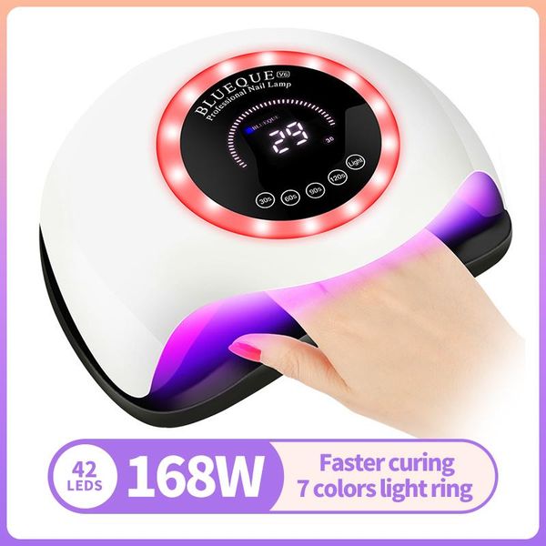 nail dryers 168w dryer 42 pcs leds uv led lamp for curing all gel nails polish dual power quick drying smart sensing manicure
nail dryers 168w dryer 42 pcs leds uv led lamp for curing all gel nails polish dual power quick drying smart sensing manicure