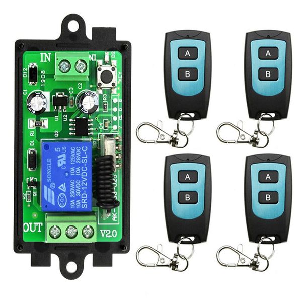 smart home control universal wireless remote dc 12v 24v 1ch rf relay receiver and transmitter for garage door gate
smart home control universal wireless remote dc 12v 24v 1ch rf relay receiver and transmitter for garage door gate