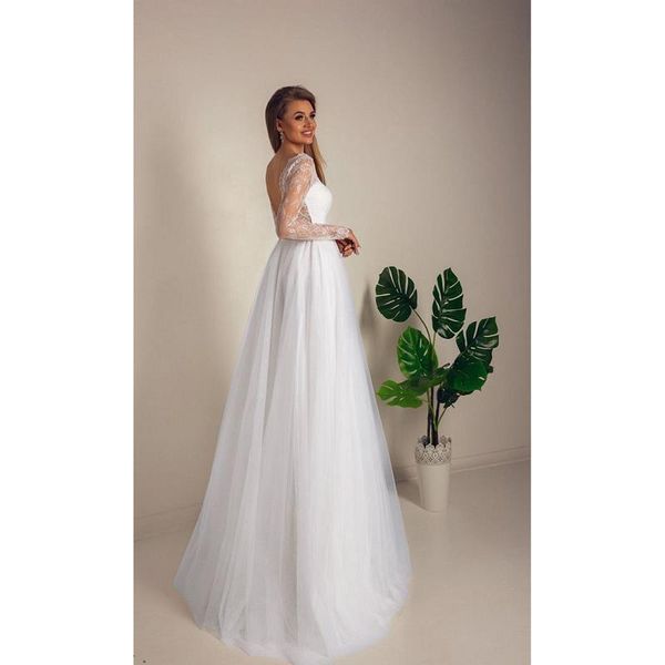 other wedding dresses white lace tulle v-neck long sleeves floor-length princess a-line custom made
other wedding dresses white lace tulle v-neck long sleeves floor-length princess a-line custom made