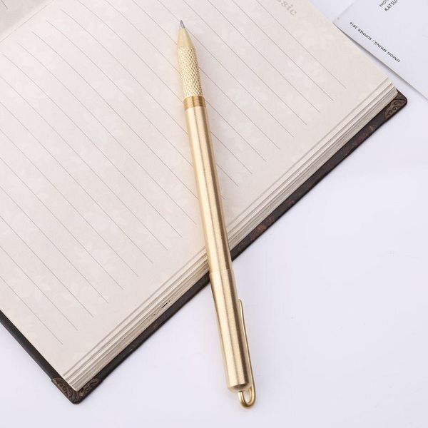 retro gold brass black ink ballpoint pen handmade with clip office school supplies stationery 103e pens, Blue;orange
retro gold brass black ink ballpoint pen handmade with clip office school supplies stationery 103e pens, Blue;orange