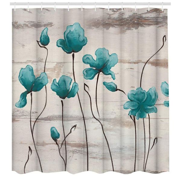 teal flower shower curtain for bathroom farmhouse floral decoration curtain set with 12 hooks
teal flower shower curtain for bathroom farmhouse floral decoration curtain set with 12 hooks