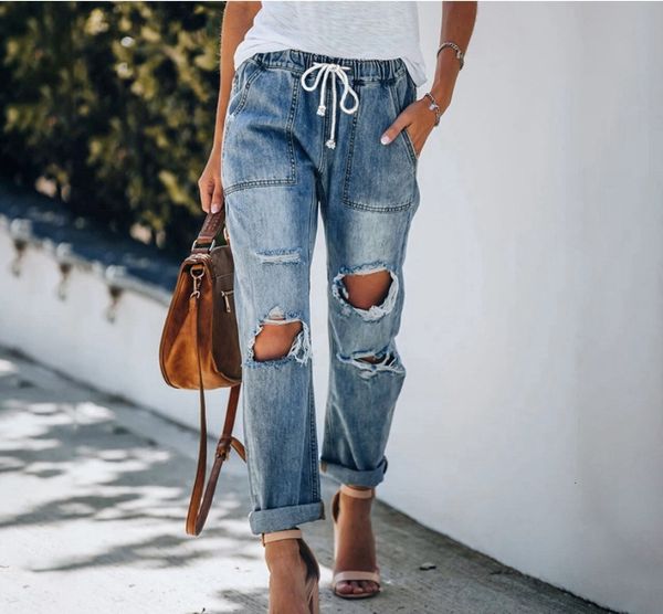 women high waist wide leg straight jeans ripped hole long pants harajuku hip hop casual loose denim trousers clothing, Black;white
women high waist wide leg straight jeans ripped hole long pants harajuku hip hop casual loose denim trousers clothing, Black;white