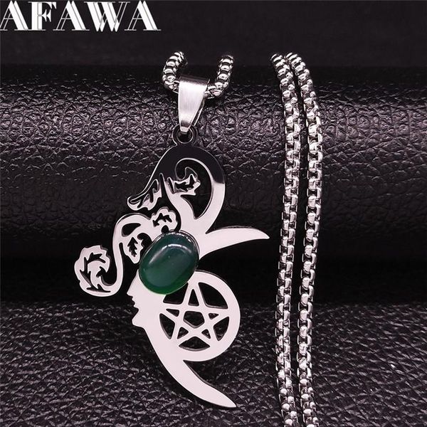 pendant necklaces witchcraft pentagram moon flower natural stone stainless steel chain silver color women/men jewelry collier n4353s02
pendant necklaces witchcraft pentagram moon flower natural stone stainless steel chain silver color women/men jewelry collier n4353s02