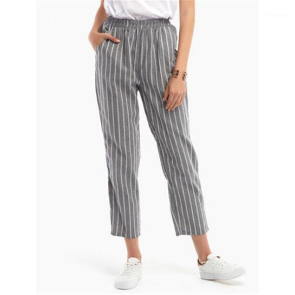 women high waisted harem stripe pants elastic waist cotton linen casual loose trousers ladies women's & capris, Black;white
women high waisted harem stripe pants elastic waist cotton linen casual loose trousers ladies women's & capris, Black;white