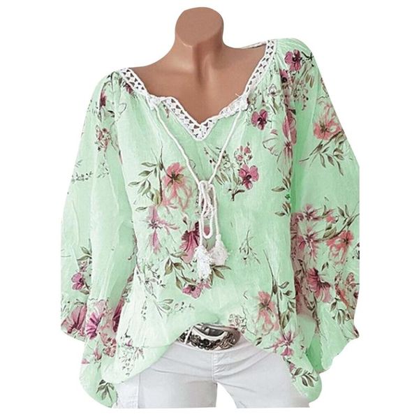 women's blouses & shirts lace women blouse flower printing bandage irregular v-neck tank long sleeve female workout casual loose tees, White
women's blouses & shirts lace women blouse flower printing bandage irregular v-neck tank long sleeve female workout casual loose tees, White