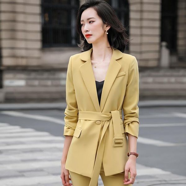 women's two piece pants fabric elegant yellow formal uniform designs pantsuits with and jackets coat ol styles professional bla, White
women's two piece pants fabric elegant yellow formal uniform designs pantsuits with and jackets coat ol styles professional bla, White