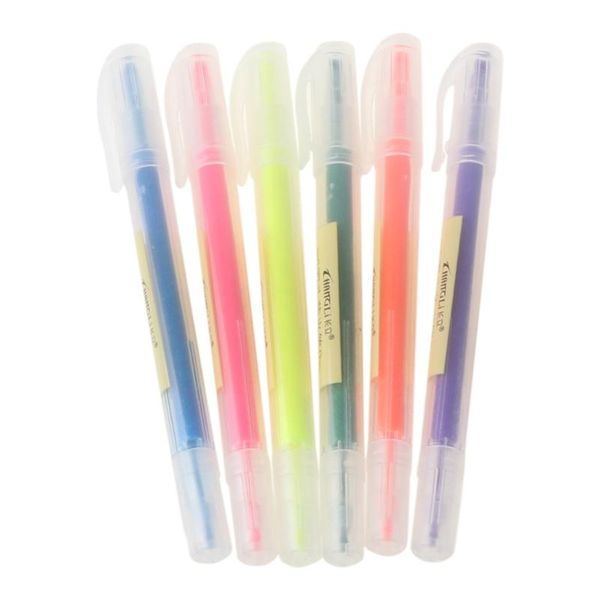 highlighters 6 pcs watercolor gel pen cute highlighter solid accent ink maker smooth writing w89c, Black;red
highlighters 6 pcs watercolor gel pen cute highlighter solid accent ink maker smooth writing w89c, Black;red