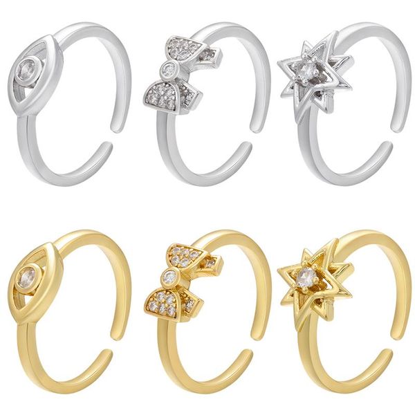 cluster rings zhukou gold silver color butterfly eye star open ring for women simple trend lady opening jewelry wholesale vj287, Golden;silver
cluster rings zhukou gold silver color butterfly eye star open ring for women simple trend lady opening jewelry wholesale vj287, Golden;silver