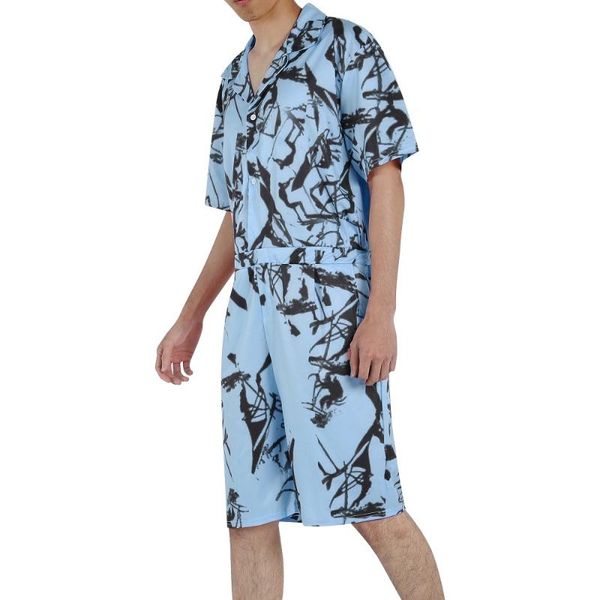 men's pants summer plus size overalls short sleeve turn-down collar printed jumpsuits street style casual beach men clothes 3xl, Black
men's pants summer plus size overalls short sleeve turn-down collar printed jumpsuits street style casual beach men clothes 3xl, Black