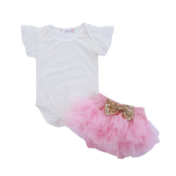 0-24m baby girls summer clothes toddler kids princess lace ruffles sleeve bodysuits +sequins bowknot tutu tulle skirts clothing sets, White
0-24m baby girls summer clothes toddler kids princess lace ruffles sleeve bodysuits +sequins bowknot tutu tulle skirts clothing sets, White