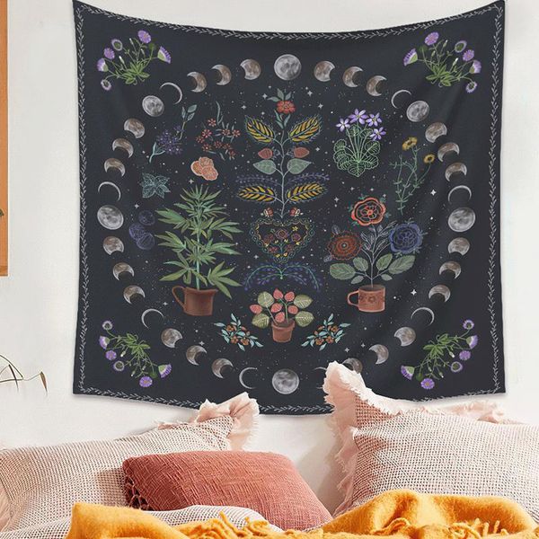 tapestries 1pc moon phase tapestry floral plants exquisite wall hanging bohemian decor blanket for bedroom home decoration
tapestries 1pc moon phase tapestry floral plants exquisite wall hanging bohemian decor blanket for bedroom home decoration