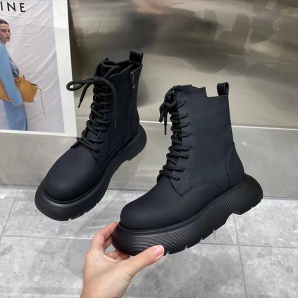 boots 8winter fashion lace-up women's leather 2021 autumn women square toe thick with bare warm bottom size 35-40, Black
boots 8winter fashion lace-up women's leather 2021 autumn women square toe thick with bare warm bottom size 35-40, Black