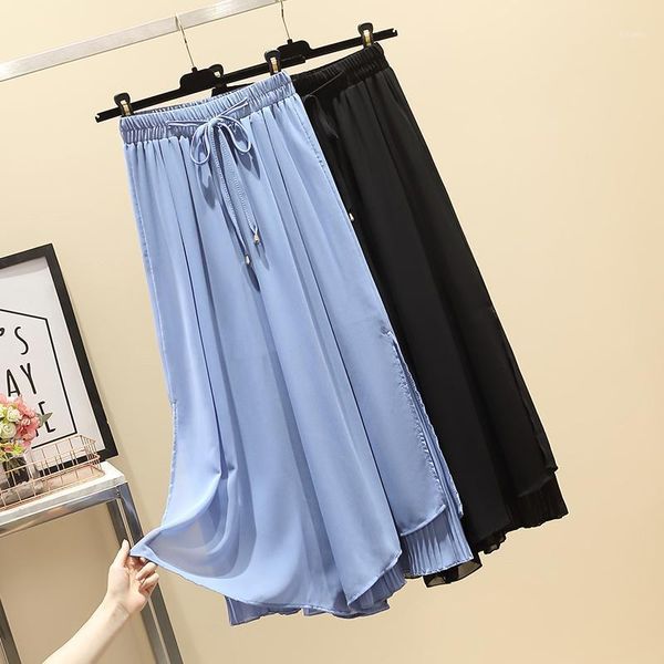 women's pants & capris black wommer2021 summer chiffon skirt plus size wide leg high waist elastic waistband lady, Black;white
women's pants & capris black wommer2021 summer chiffon skirt plus size wide leg high waist elastic waistband lady, Black;white