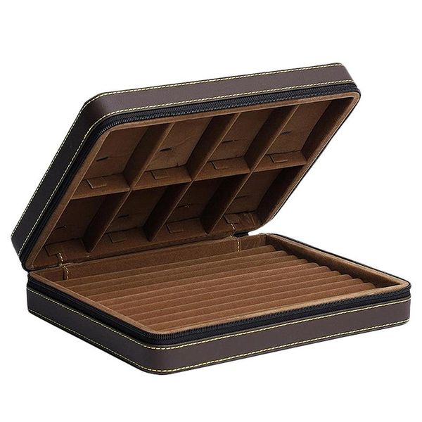 watch boxes & cases portable pu jewelry box zipper bracelet earrings necklace rings storage case cabinet for travel, Black;blue
watch boxes & cases portable pu jewelry box zipper bracelet earrings necklace rings storage case cabinet for travel, Black;blue