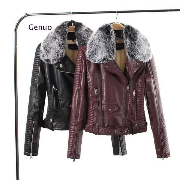 ladies' black leather jackets autumn winter faux lambs warm pvc coat woman slim long sleeved motorcycle bikers jacket women's &
ladies' black leather jackets autumn winter faux lambs warm pvc coat woman slim long sleeved motorcycle bikers jacket women's &