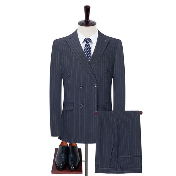 men's suits & blazers (jackets+pants) boutique high-end brand striped formal business double-breasted mens suit 2pce set groom wedding, White;black
men's suits & blazers (jackets+pants) boutique high-end brand striped formal business double-breasted mens suit 2pce set groom wedding, White;black