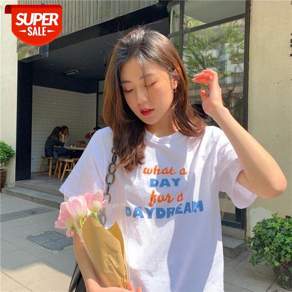 net red t-shirt female new korean couple half-sleeved design sense bf lazy harajuku style short-sleeved #pm9u, White
net red t-shirt female new korean couple half-sleeved design sense bf lazy harajuku style short-sleeved #pm9u, White