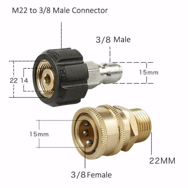 watering equipments hose coupling pressure washer couplers kit m22 to 3/8'' pack pipes fittings
watering equipments hose coupling pressure washer couplers kit m22 to 3/8'' pack pipes fittings