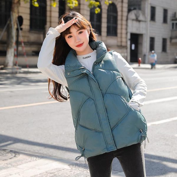 women's vests sleeveless autumn winter women vest jacket solid turn down collar cotton ladies quilted zipper padded waistcoat, Black;white
women's vests sleeveless autumn winter women vest jacket solid turn down collar cotton ladies quilted zipper padded waistcoat, Black;white