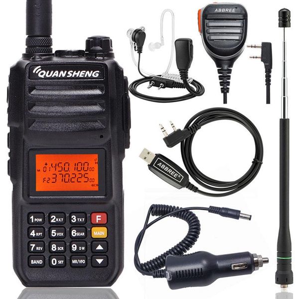 walkie talkie quansheng tg-uv2 plus high power 10w 5 bands 136-174mhz/ 350-390mh/400-470mhz 4000mah 10km long range 200ch
walkie talkie quansheng tg-uv2 plus high power 10w 5 bands 136-174mhz/ 350-390mh/400-470mhz 4000mah 10km long range 200ch