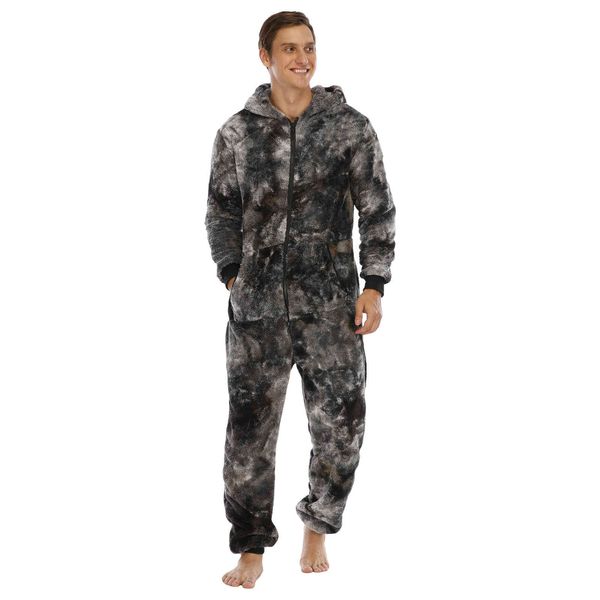 sleepwear fashion pajamas men's double faced veet tie dyed one piece home wear casual, Black;brown
sleepwear fashion pajamas men's double faced veet tie dyed one piece home wear casual, Black;brown