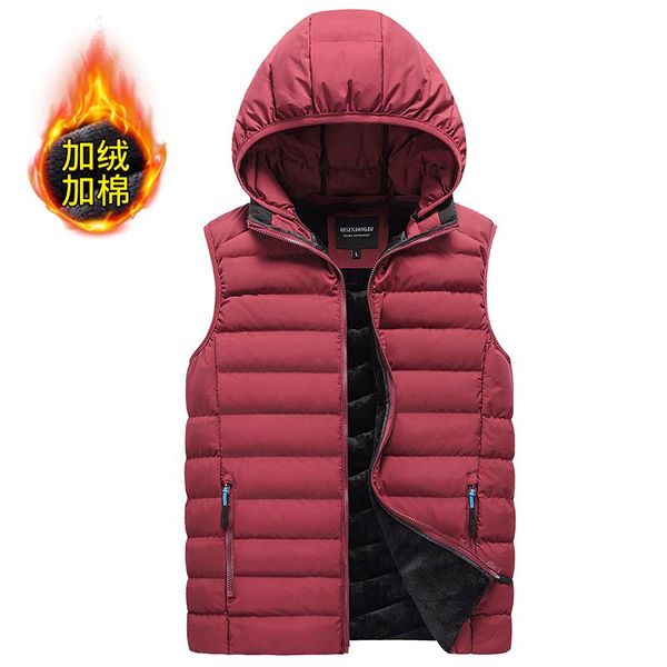 men thicken waistcoat men's work vest hooded jacket vests mens fleece outwear sleeveless, Black;white
men thicken waistcoat men's work vest hooded jacket vests mens fleece outwear sleeveless, Black;white