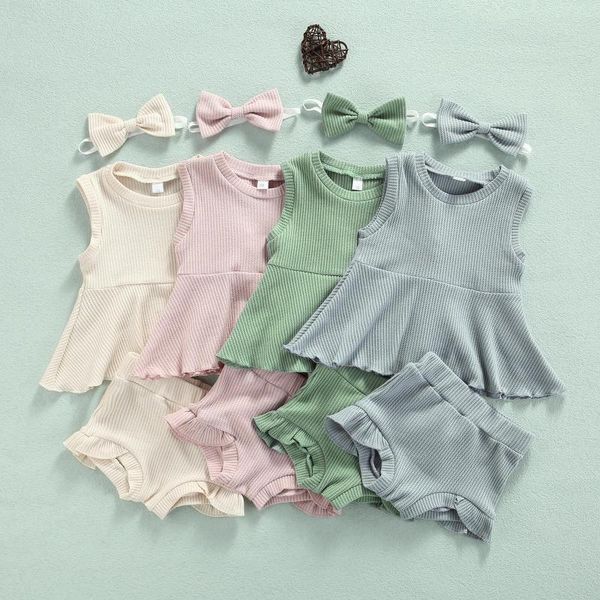 clothing sets toddler baby girls 3pcs outfit summer solid sleeveless wide tank + stringy shorts bow headwear infant kids casual set, White
clothing sets toddler baby girls 3pcs outfit summer solid sleeveless wide tank + stringy shorts bow headwear infant kids casual set, White