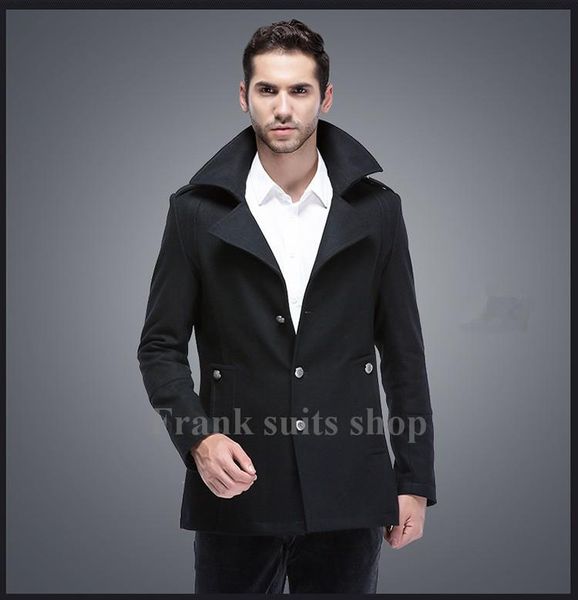 men's wool & blends custom made 2021 fall-casual mens winter jacket woolen overcoat leather collar warm outwear for men, Black
men's wool & blends custom made 2021 fall-casual mens winter jacket woolen overcoat leather collar warm outwear for men, Black