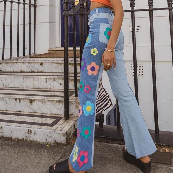 women's pants & capris women wide leg flare jeans high waist floral embroidery color block loose denim, Black;white
women's pants & capris women wide leg flare jeans high waist floral embroidery color block loose denim, Black;white