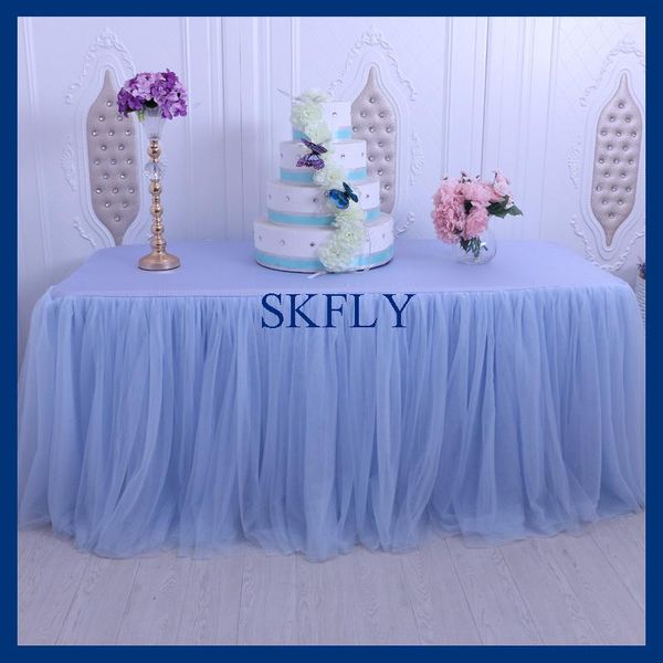 wedding elegant 6ft rectangle 30'' wide, 72'' long, drop, light blue puffy tulle table cloth with top
wedding elegant 6ft rectangle 30'' wide, 72'' long, drop, light blue puffy tulle table cloth with top
