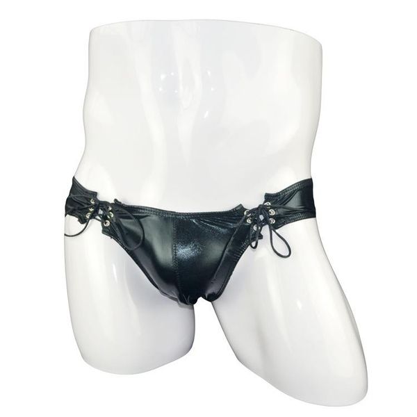 underpants 2021 men's underwear bandage briefs panties faux leather male u convex adjustable drawstring pu clubwear, Black;white
underpants 2021 men's underwear bandage briefs panties faux leather male u convex adjustable drawstring pu clubwear, Black;white