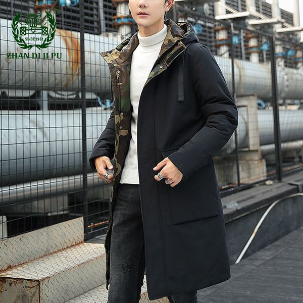 winter mid-length down jacket men casual camouflage liner hooded trendy overcoats male thicken warm clothing mens jackets, Black
winter mid-length down jacket men casual camouflage liner hooded trendy overcoats male thicken warm clothing mens jackets, Black