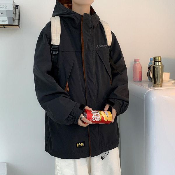 men's jackets neploha 2021 autumn contrast jacket loose solid color baseball uniform streetwear coats men, Black;brown
men's jackets neploha 2021 autumn contrast jacket loose solid color baseball uniform streetwear coats men, Black;brown