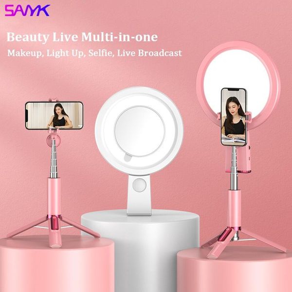 selfie monopods 2021 bluetooth stick tripod with tiktok light makeup mirror aluminum alloy pole for live stream
selfie monopods 2021 bluetooth stick tripod with tiktok light makeup mirror aluminum alloy pole for live stream