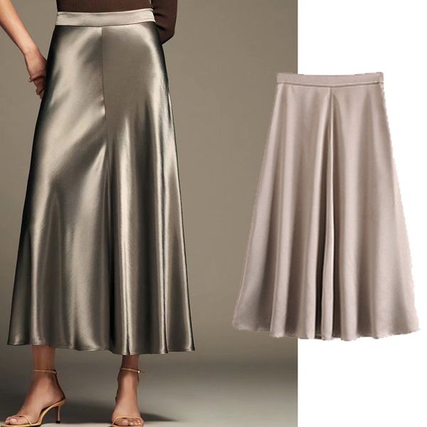 casual dresses za new spring women suede skirt long silk satinbrand s vintage midi 4a84, Black;gray
casual dresses za new spring women suede skirt long silk satinbrand s vintage midi 4a84, Black;gray
