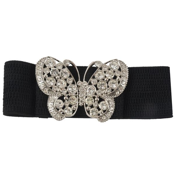 2021 low price wholesale women rhinestones accent butterfly hook buckle black elastic cinch waist belt, Black;brown
2021 low price wholesale women rhinestones accent butterfly hook buckle black elastic cinch waist belt, Black;brown