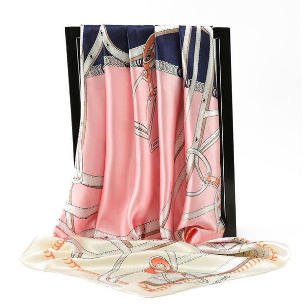scarves 2021 summer silk sunscreen dustproof bandanna luxury belt print kerchief female fashion 90x90cm square shawl, Blue;gray
scarves 2021 summer silk sunscreen dustproof bandanna luxury belt print kerchief female fashion 90x90cm square shawl, Blue;gray