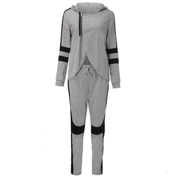 female gym sets womens long- sleeved two piece pants ladies hats sportswear fashion and leisure suits ftness clothing, White
female gym sets womens long- sleeved two piece pants ladies hats sportswear fashion and leisure suits ftness clothing, White