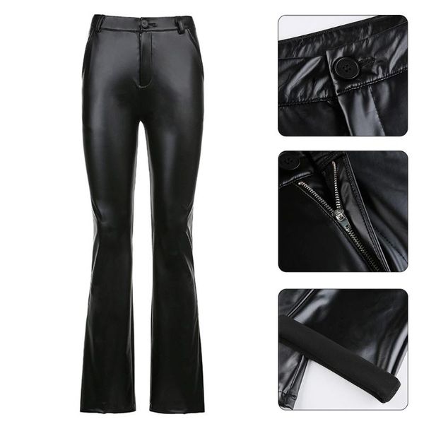 women's pants & capris women vintage shiny black faux leather harajuku high waist flare bell bottom slim fit stretchy trousers autumn s, Black;white
women's pants & capris women vintage shiny black faux leather harajuku high waist flare bell bottom slim fit stretchy trousers autumn s, Black;white