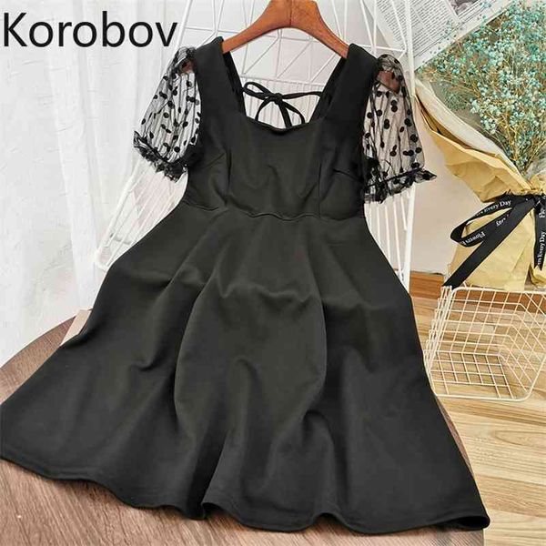 korobov summer new chic women patchwork dress vintage mesh dot high waist a-line dresses puff sleeve vestidos femme 210430, Black;gray
korobov summer new chic women patchwork dress vintage mesh dot high waist a-line dresses puff sleeve vestidos femme 210430, Black;gray