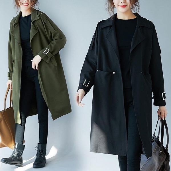 oversize women trench coat solid long-sleeved cardigan overcoat loose spring autumn long windbreaker casual female j396 women's coats, Tan;black
oversize women trench coat solid long-sleeved cardigan overcoat loose spring autumn long windbreaker casual female j396 women's coats, Tan;black