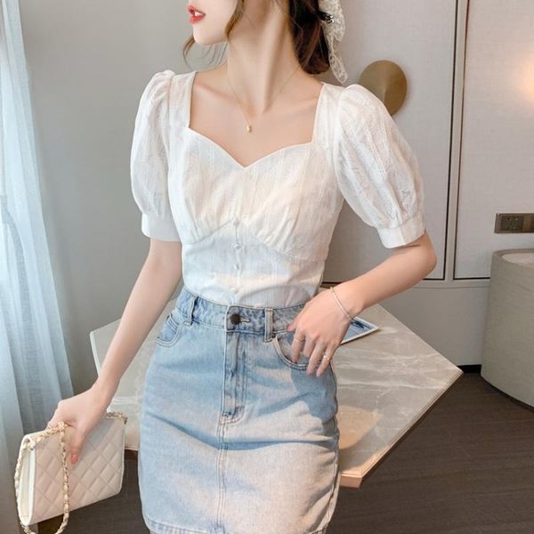 women's blouses & shirts square collar french chiffon shirt 2021 summer design short sleeve white retro bubble
women's blouses & shirts square collar french chiffon shirt 2021 summer design short sleeve white retro bubble