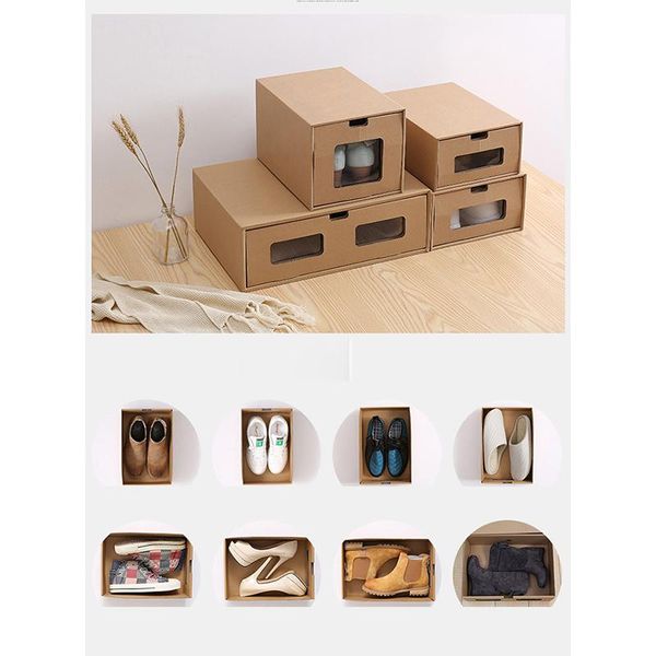 1pcs paper shoe box stackable foldable organizer drawer storage case with flipping clear door ladies men clothing & wardrobe
1pcs paper shoe box stackable foldable organizer drawer storage case with flipping clear door ladies men clothing & wardrobe