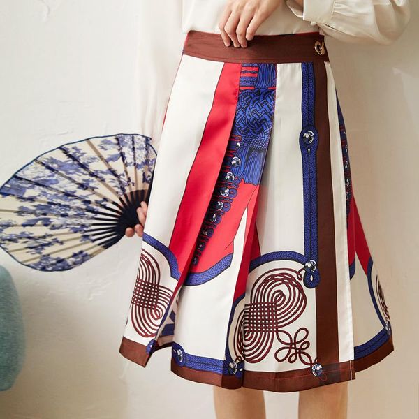 skirts women s chinese knot printed pure silk spring and summer a word, Black
skirts women s chinese knot printed pure silk spring and summer a word, Black